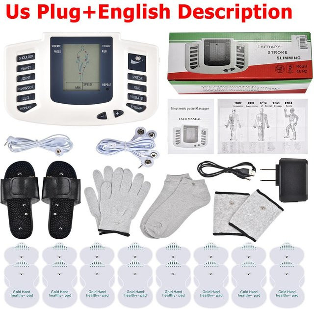 Binchi Health Technology Ganzkörper TENS Muskel Elektrostimulator EMS Akupunktur Massage Gerät mit 16 Pads in Weiß - Bild 1