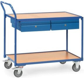 Fetra Tischwagen 2622 in Blau mit TPE-Reifen und 300 kg Tragkraft, B/T/H: 120,0 x 41,5 x 57,0 cm - Bild 1