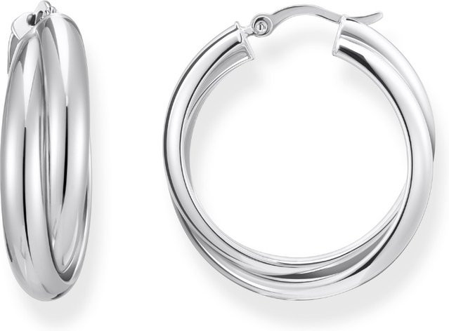 Thomas Sabo Creolen 925 Silber, verschlungenes Design, Damen, 27,0 mm - Bild 1
