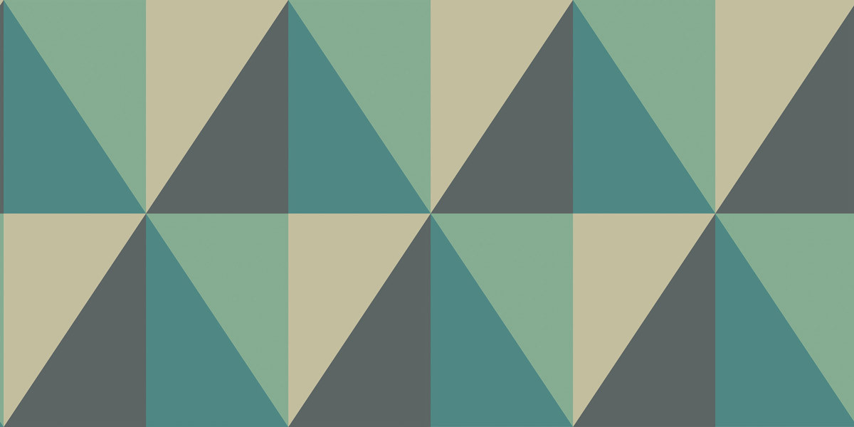 Cole & Son Tapete Apex Grand in Petrol mit modernem geometrischem Abstract-Design aus Vlies - Bild 1