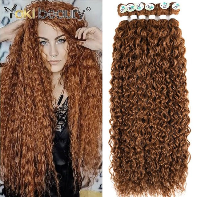 YAKIBEAUTY Haarverlängerung Jerry Curl, Orange, Damen - Bild 1