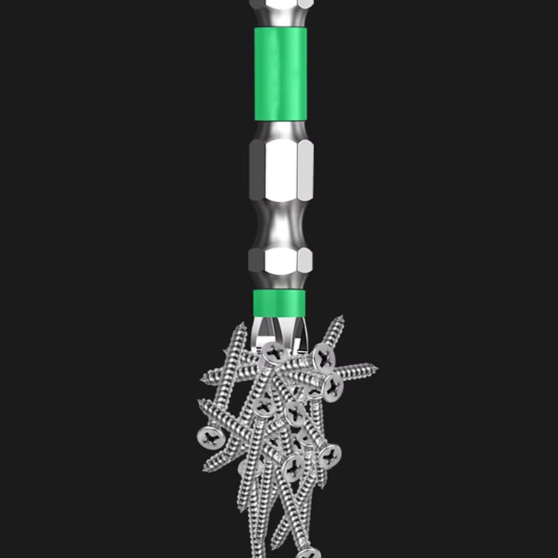 AXE SHAN Magnetischer Doppelend-Schraubendreher-Bit in Silber, Rutschfester Kreuzschraubendreher und Mutternschlüssel für elektrische Handbohrgeräte, 65/100 mm - Bild 3