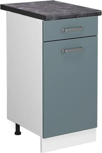Vicco R-Line Küchenunterschrank Schubladenschrank in Blau-Grau/Weiß/Anthrazit B: 40 cm - Bild 1