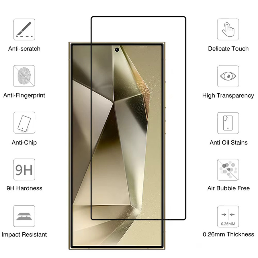 Samsung Displayschutzfolie aus gehärtetem Glas in Transparent für Galaxy S26 S25 S24 Ultra A57 A56 A37 A36 A27 A26 A17 A16 A55 A54 A53 A35 - Bild 2