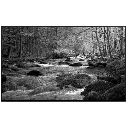 papermoon Infrarotheizung EcoHeat Fluss im Wald Schwarz Weiss mit Matt-Effekt und App-Steuerung - Bild 2