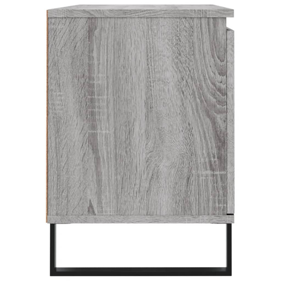 vidaXL TV-Schrank in Grau Sonoma Eiche mit Medienfächern, B/T/H: 104 x 35 x 50 cm - Bild 4