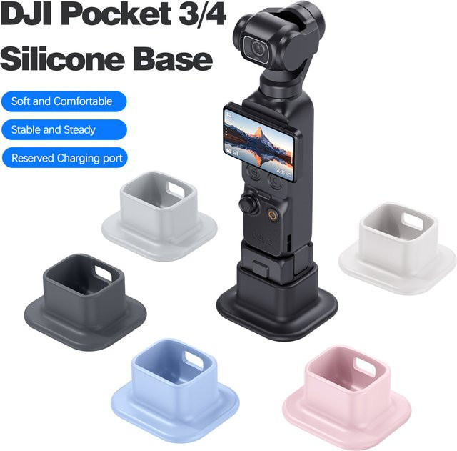 HUADAI Anti-Rutsch-Basis aus Silikon für DJI Pocket 3 und DJI Pocket 4, Desktop-Stützhalterung und Erweiterungsbasis für Handheld-Gimbals - Bild 1