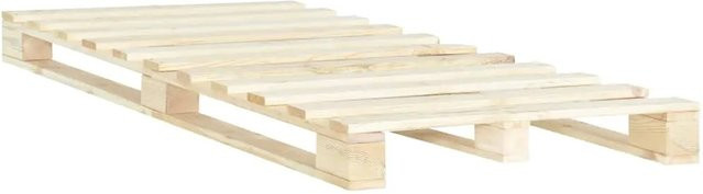 vidaXL Palettenbett aus Massivholz Kiefer in Braun, B/T/H: 120 x 200 cm - Bild 1