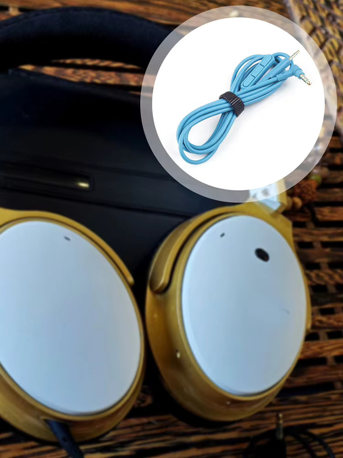 Bose Ersatz-Audiokabel mit Inline-Mikrofon und Lautstärkeregler, 2,5 mm auf 3,5 mm Jack, Blau, für QuietComfort QC25/QC25i - Bild 2