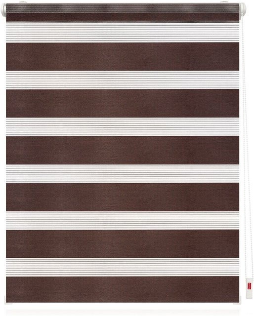 LICHTBLICK Duo Rollo Klemmfix Day & Night aus Polyester, Braun, B: 100 cm, H: 150 cm - Bild 1