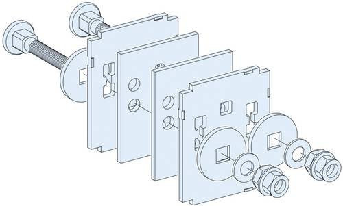 Schneider Electric LVS04641 PrismaSeT-P Linergy BS Verbindung horizontal in Silber für Schienenquerschnitte 80x5mm, 80x10mm und 100x10mm - Bild 1