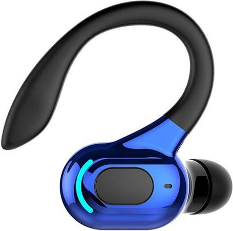 ZHENDUO M-F8 Bluetooth 5.2 Business Headset mit Ohrbügel, kabellose In-Ear Kopfhörer für Sport und Autofahren, Blau