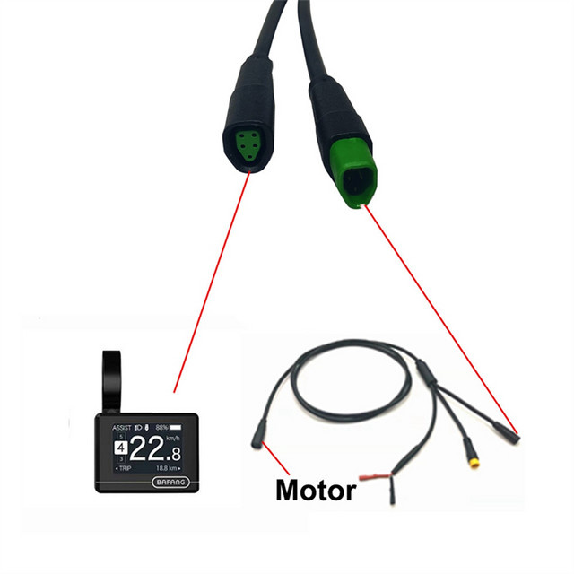 Bafang Programmierkabel zur Einstellung der Geschwindigkeitsbegrenzung und Freigabe des Raddurchmessers für M400, M600 und M510 Motoren in Schwarz - Bild 1
