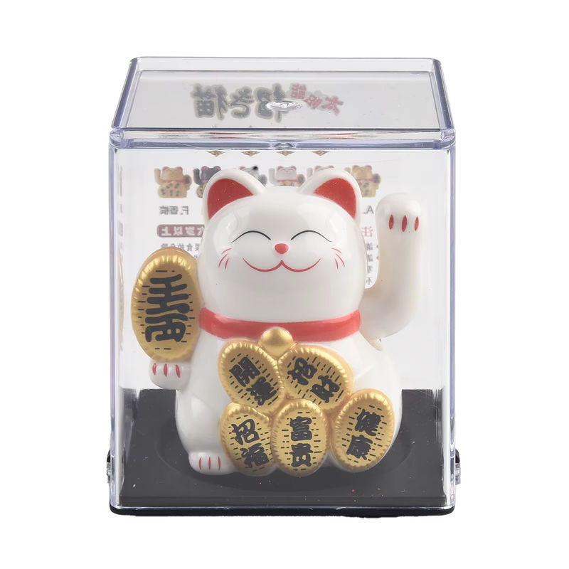 DIY Maneki Neko Glückskatze aus Keramik in Gelb und Mehrfarbig als Feng Shui Deko Statue - Bild 3