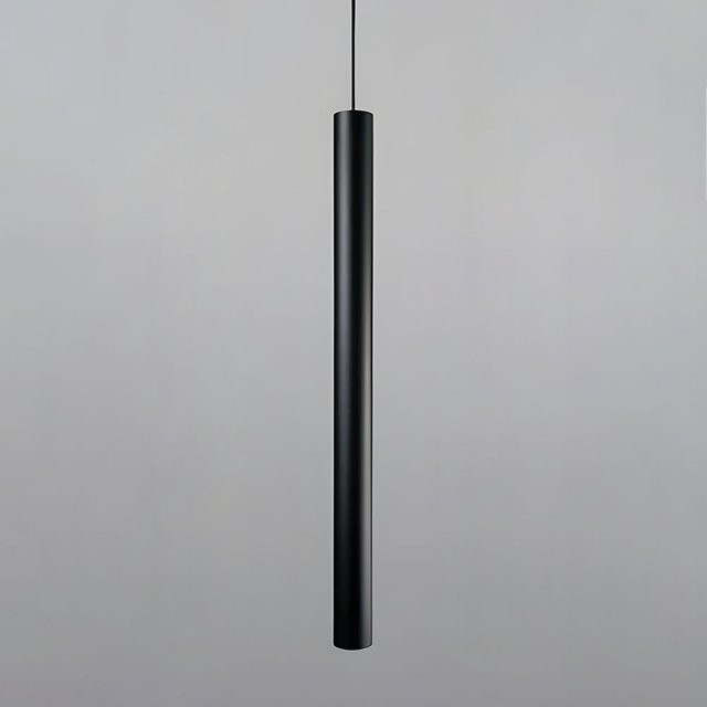 LUX-IT Tube LED-Pendelleuchte in Schwarz aus Aluminium, dimmbar, Warmweiß 2700K, Zylinderform, Höhe: 34,0 cm, Breite: 3,0 cm, Tiefe: 3,0 cm - Bild 1