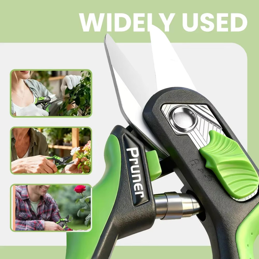 AIRAJ Gartenschere mit Sk5 Trimmer Blade, Dual Adjustment für Totholz und lebende Äste, Farbe: Grün - Bild 2