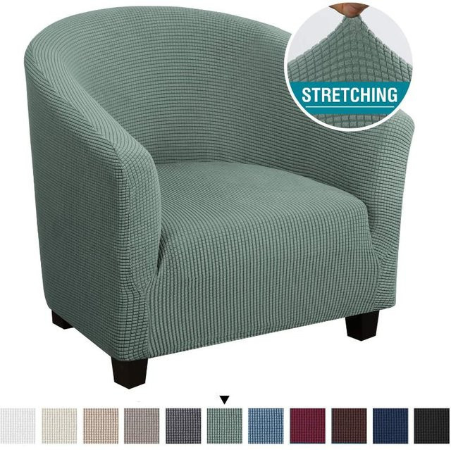 Waschbarer Stretch-Spandex Sesselbezug für Armchairs in Cyanblau - Bild 1