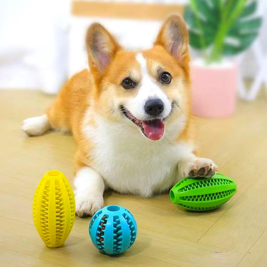 Haustier Hund Kauen Spielzeug, Snack Ball, Natürliche Gummi, Interaktive Bouncy Pet - Bild 2