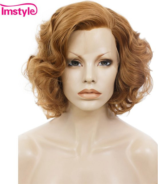 Imstyle Perücke, blonde kurze gewellte Lace-Front, Damen - Bild 1