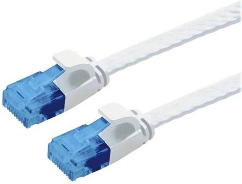 VALUE Patchkabel Kat.6A UTP extra-flach, weiß, Länge: 3 m - Bild 1