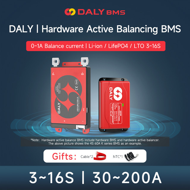 Daly Hardware BMS Aktiver Balancer für LiFePO4 und Li-Ionen-Batterien 3,2V 3,7V - Bild 1