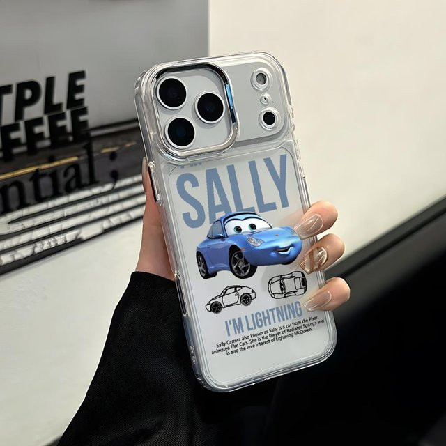 Transparente Handyhülle mit Disney Cars Sally Motiv für Apple iPhone 11 bis iPhone 17 Pro Max - Bild 1