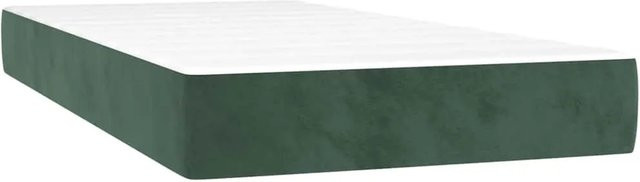 vidaXL Taschenfederkernmatratze aus Samt in Dunkelgrün, H3, B: 100 cm, T: 220 cm, H: 20 cm - Bild 1