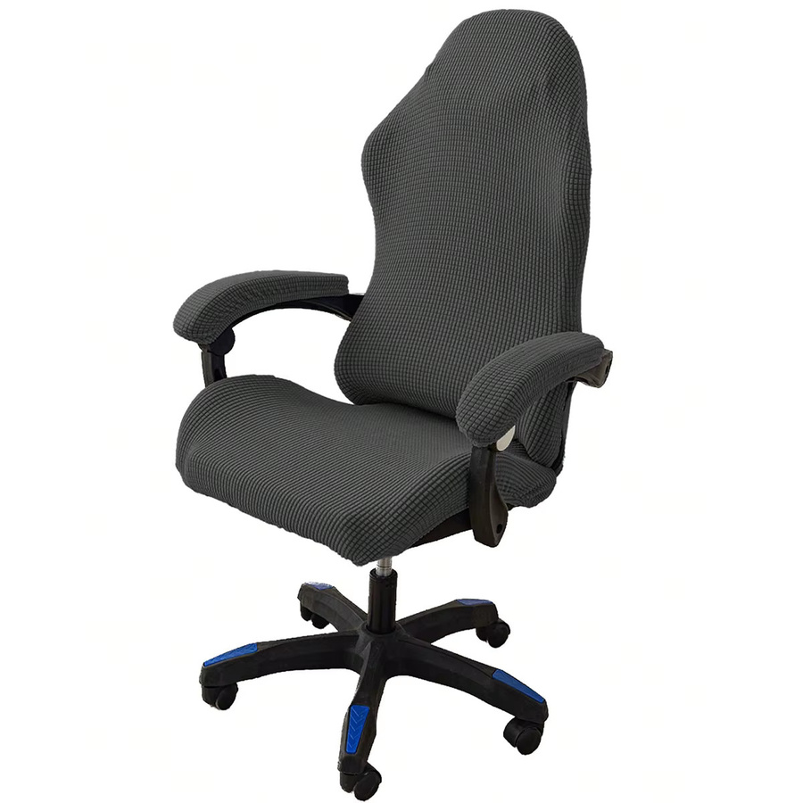Waschbarer Gaming-Stuhlbezug in Grau als schützende Schutzhülle für Bürostühle und Sessel, tierhaarabweisend und aus Polyester - Bild 6