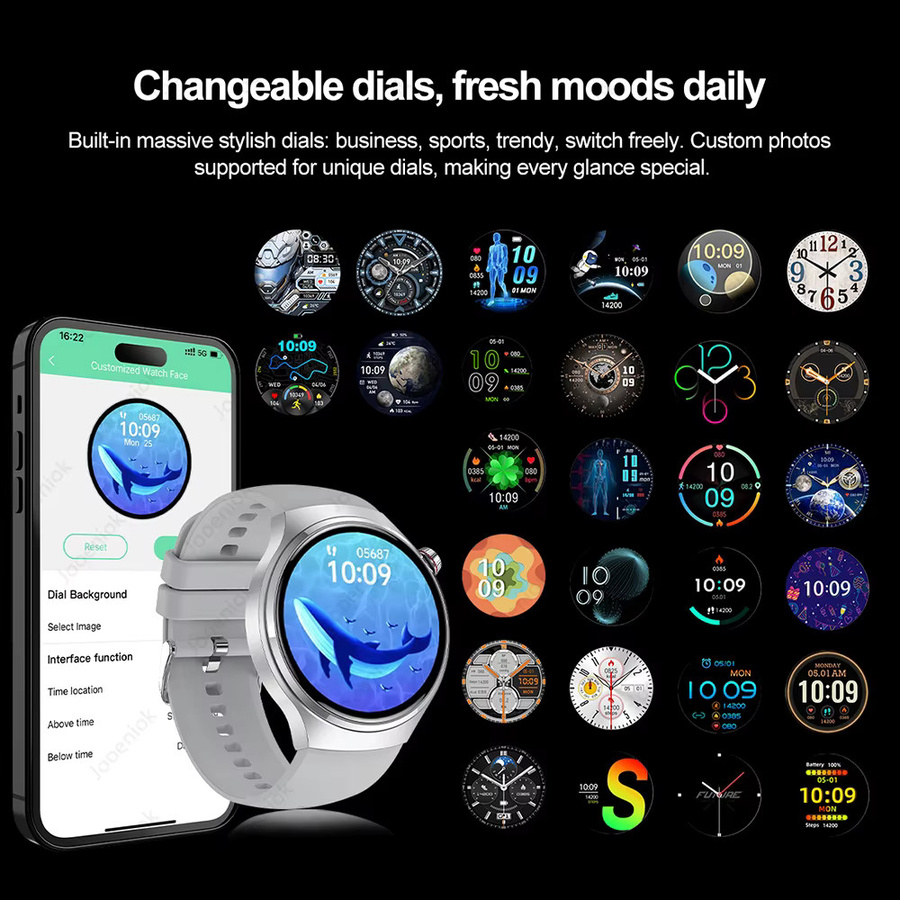 ChiBear Smartwatch, GPS, NFC, Bluetooth, Grau, Herren - Bild 3