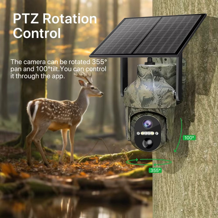 REHENTINT Solar Wildlife Kamera mit 2K 3MP Auflösung, 4G LTE Sim Karte, Bewegungserkennung und Nachtsicht, Multicolor - Bild 4