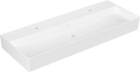 Villeroy & Boch Waschtisch Memento 2.0 in Weiß, rechteckig mit 2 Hahnlöchern, Breite: 120 cm, Tiefe: 47 cm - Bild 1