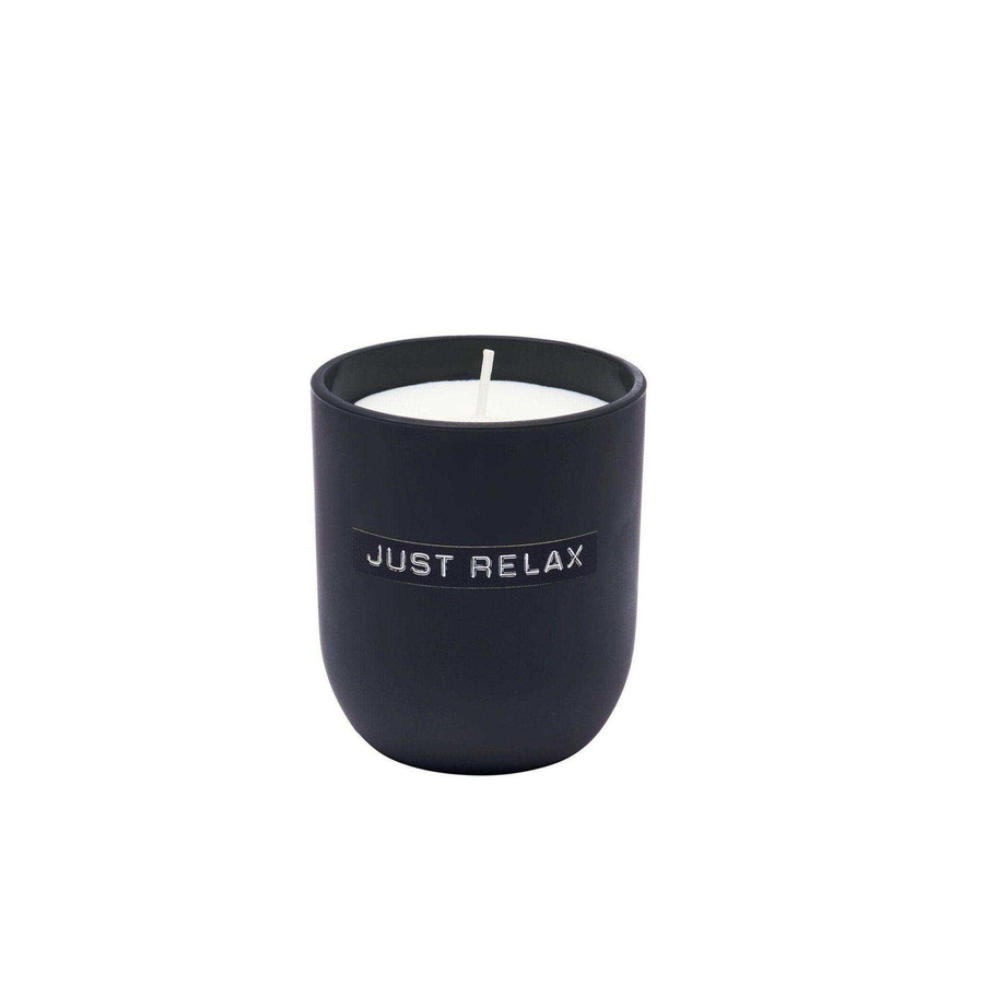 Wellmark Duftkerze Linen black Just Relax mit Blumenduft aus Sojawachs, Farbe: Schwarz - Bild 1