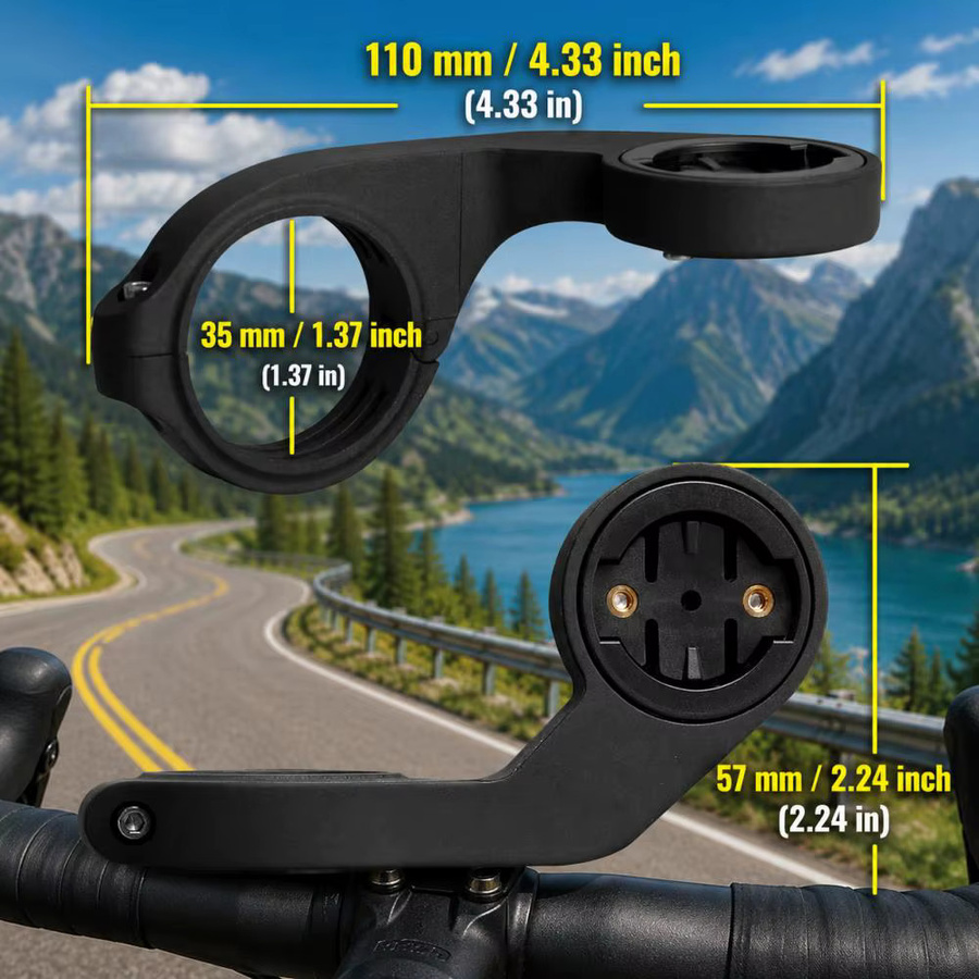 DOMEN Fahrradcomputer-Halterung Verlängerungsadapter für Garmin MTB und Rennrad in Schwarz - Bild 5
