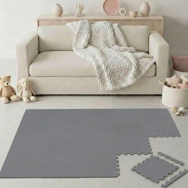 LittleTom Spiel- und Krabbelmatte Puzzlematte, 18-teilig, Grau, B/T: 30 x 30 cm - Bild 1