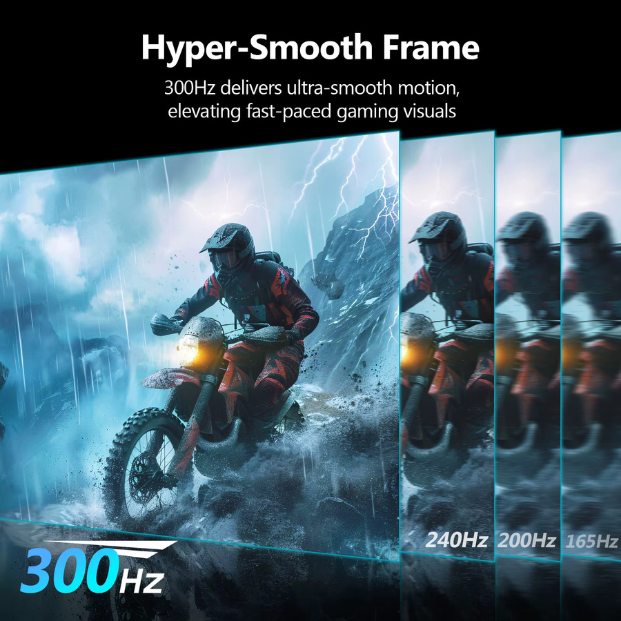 Z-EDGE 27 Zoll Curved Gaming Monitor in Schwarz mit VA Panel, Full HD 1920x1080, 300Hz, 1ms MPRT, HDR10, AMD FreeSync und 130% sRGB - Bild 3