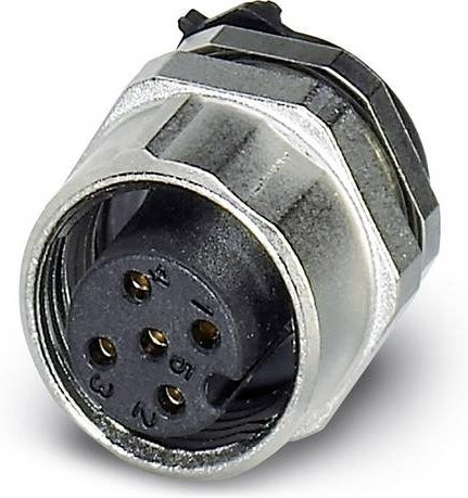 Phoenix Contact 1542622 Sensor-Aktor-Einbausteckverbinder M12 Buchse, 5-polig, silber, 60 Stück - Bild 1