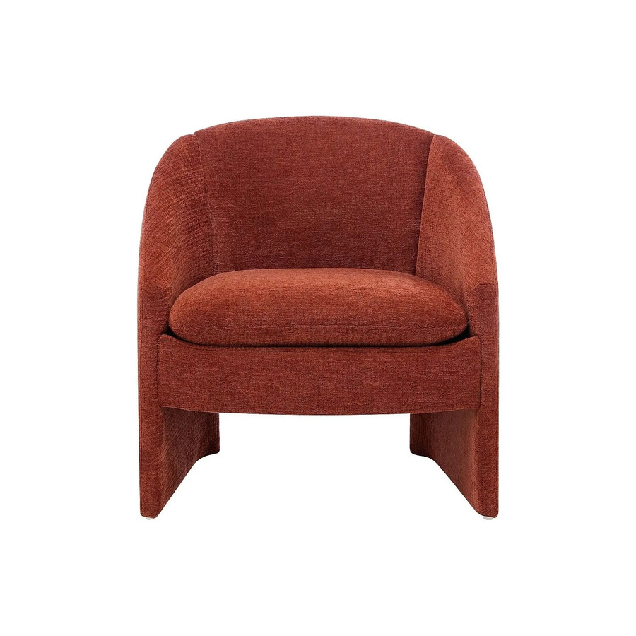 Vente-unique Sessel Tarolo mit gerader Rückenlehne und Armlehnen in Terracotta Orange - Bild 2