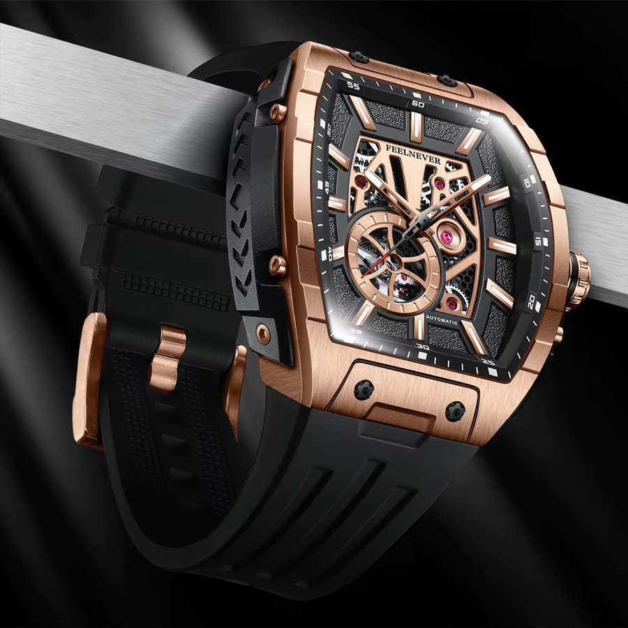 FeelNever Armbanduhr, Automatik, Tourbillon, Roségold, Herren - Bild 3