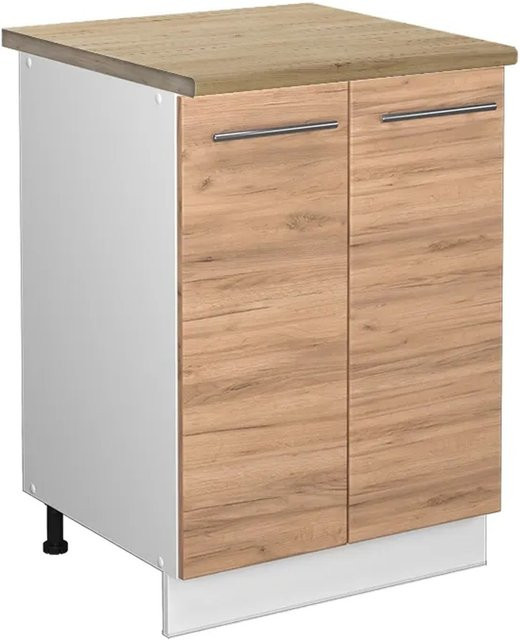 Vicco Küchenunterschrank Fame-Line Goldkraft Eiche/Weiß, B/T/H: 60 x 60 x 82 cm - Bild 1