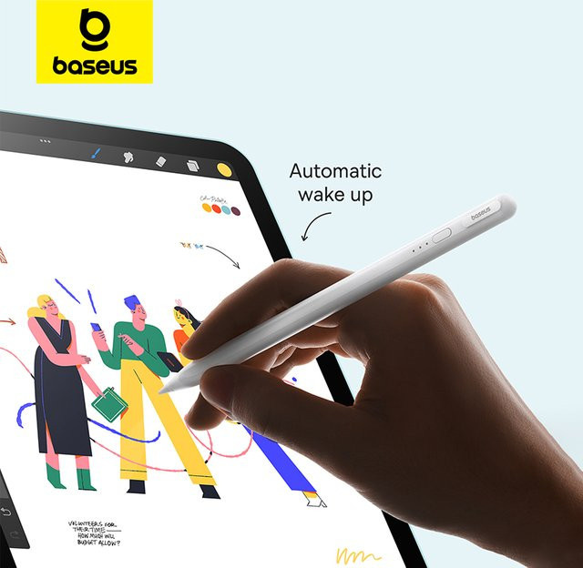 Baseus Smooth Writing 3 Series Stylus für Apple iPad, Aktive Wireless-Version, Weiß - Bild 1