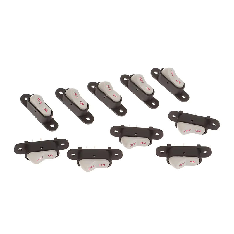 JETTING 10er Set Weiße 2-Pin Ein/Aus-Bootschalter 2-Gang 250V 6A 125V 10A Elektrische Wok-Startschalter - Bild 2
