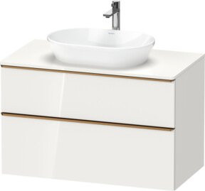 Duravit Waschtischunterschrank D-Neo in Weiß Hochglanz mit Schubladen und Türen, Wandmontage, Breite: 100 cm, Tiefe: 55 cm, Höhe: 66,4 cm - Bild 1