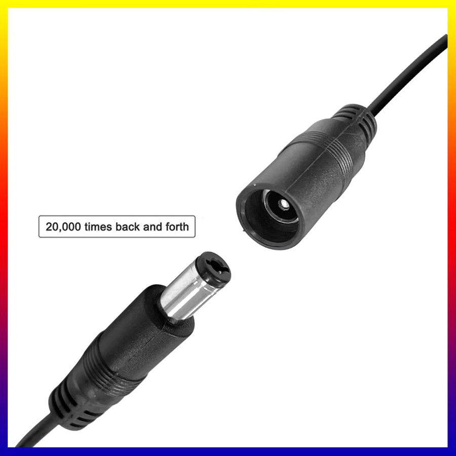 SNQP DC-Netzteil Verlängerungskabel Schwarz, 5,5 x 2,1 mm, männlich zu weiblich für 12 V CCTV-Kameras und Router - Bild 2