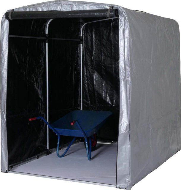Gerätehaus MCW-N61 Gartenschuppen aus Aluminium in Silber, B/T/H: 201 x 157 x 201 cm - Bild 1