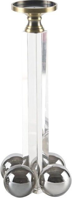 Licht Luxus Kristall Kerzenhalter Geometrische Säule mit Ball Ornament in Weiß und Transparent für Wohnzimmer und Esszimmer M1002641 - Bild 1