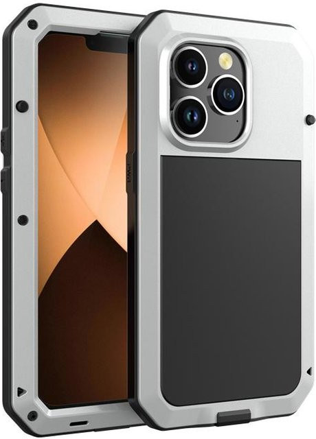 YULIN Wasserdichte iPhone Schutzhülle mit robustem Metallgehäuse und Gorilla Glass Abdeckung in Transparent oder Silber für iPhone 17 Air 16 1 Pro Max 14 Plus 13 12 Mini 11 - Bild 1