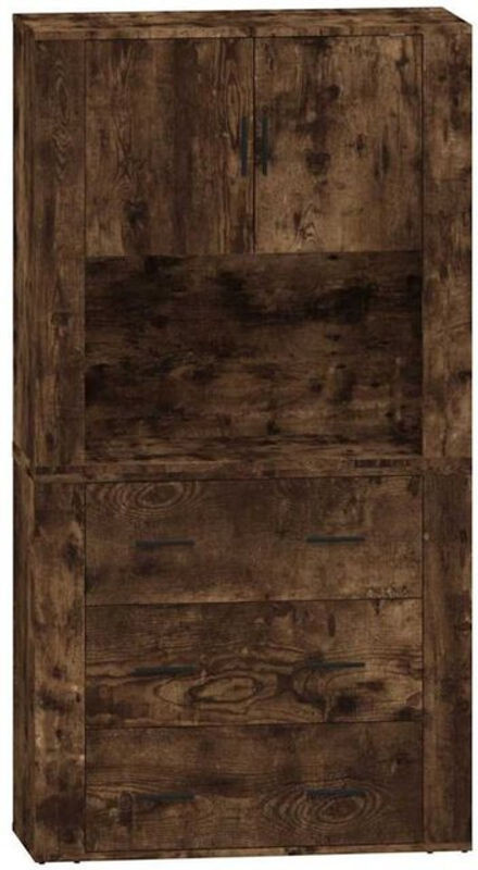 Vidaxl Highboard Wandregal aus Holzwerkstoff in Braun und Grau, B: 150 cm, H: 80 cm, T: 33 cm - Bild 1
