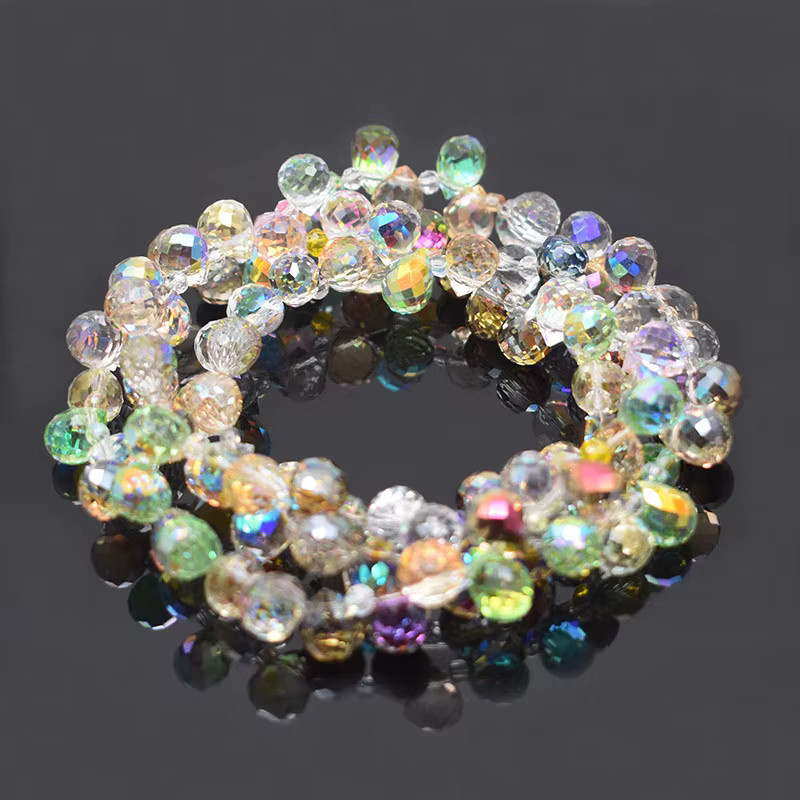 YanQi Perlen Kristallglas, Mischfarbe, 8x10mm, Unisex - Bild 5