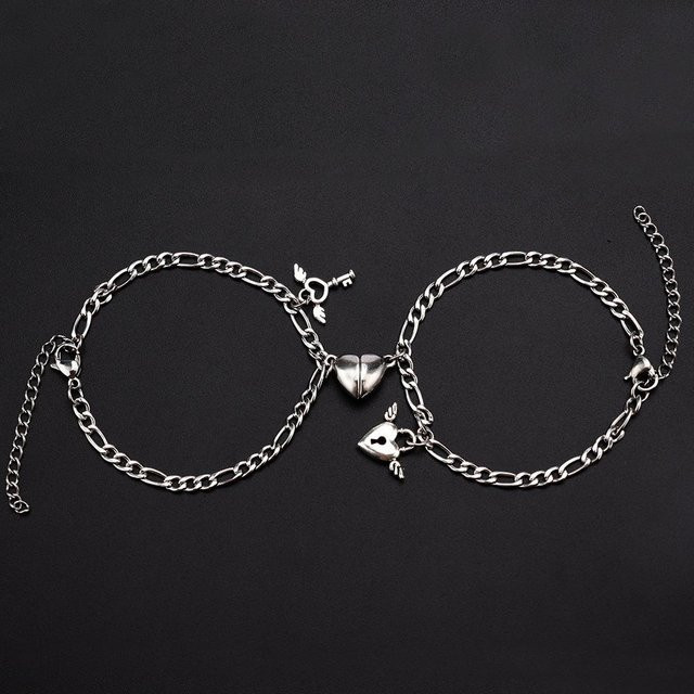 Armbänder Magnet Herz, Edelstahl, Silber, Damen - Bild 1
