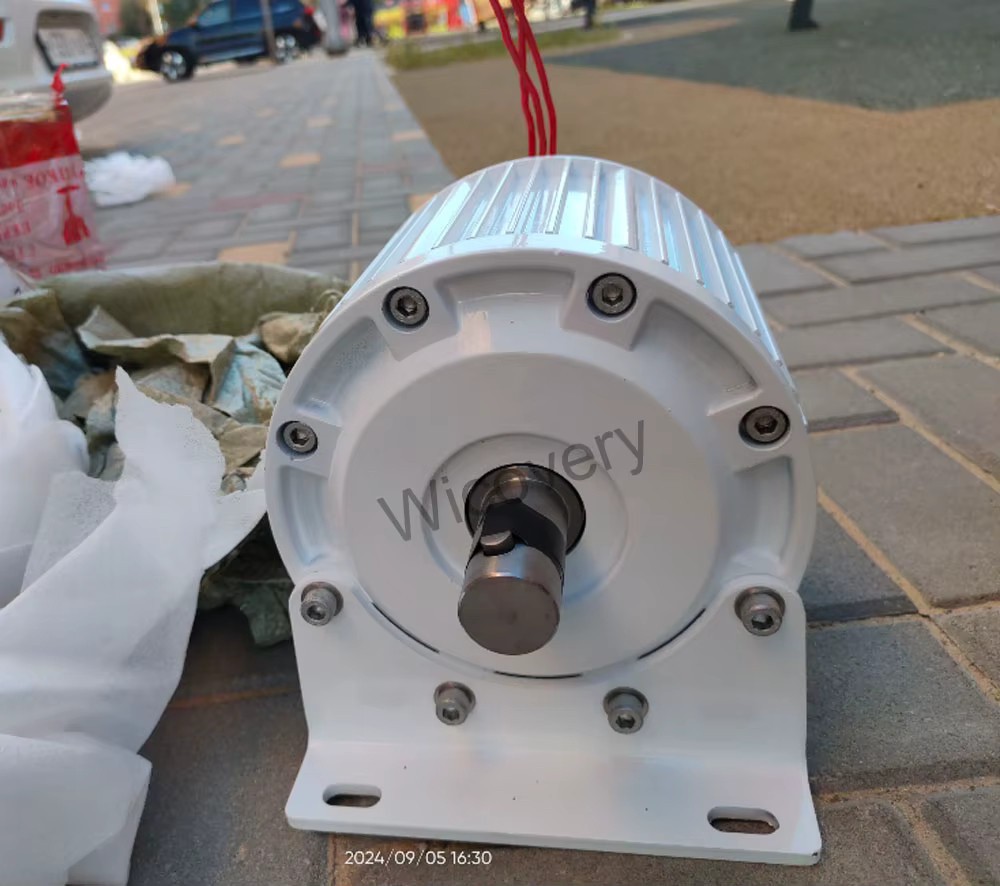 Rewindagic Direktswellengenerator Permanentmagnet AC-Lichtmaschine für Wind- und Wasserturbinen, Grau - Bild 2